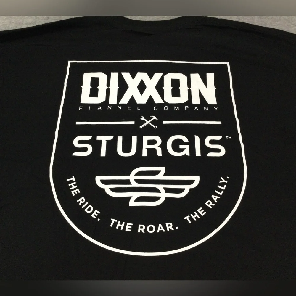 Dixxon Men's Black Ride The Roar Rally Badge Sturgis Shirt - Picture 6 of 8